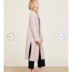 Barefoot Dreams CozyChic Luxe High Slit Cardigan Willow NWT